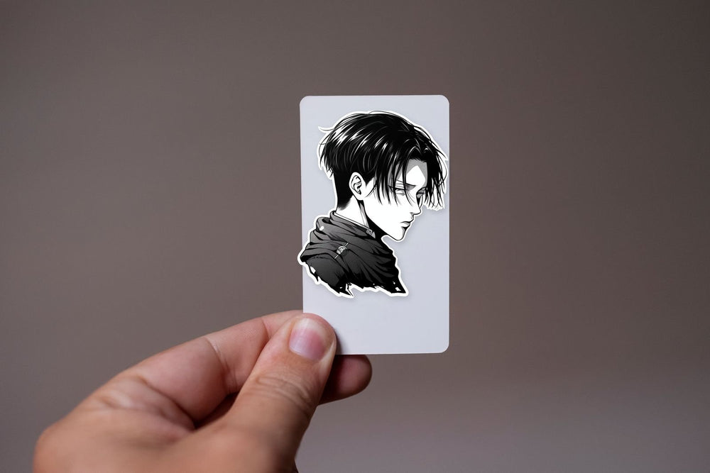 Aot Levi Ackerman B&W Manga Sticker