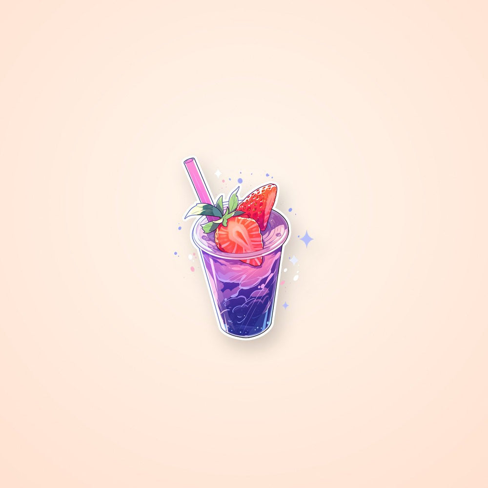 Purple Strawberry Lemonade Sticker