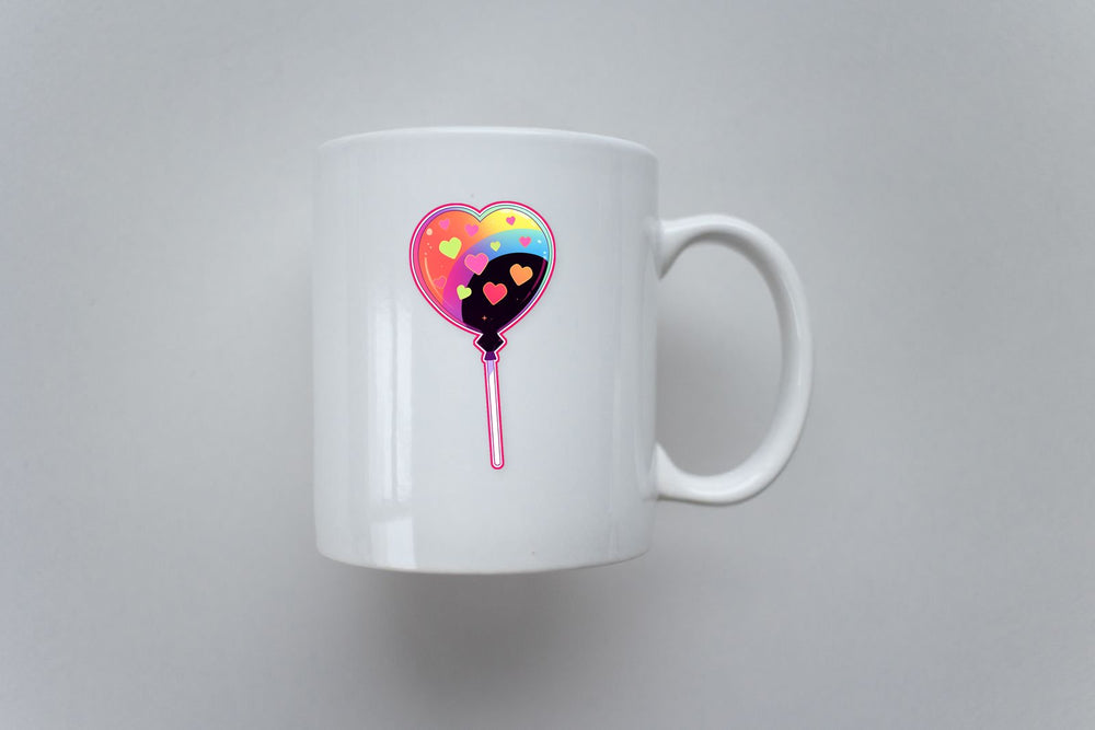 Colorful Heart Lollipop Sticker