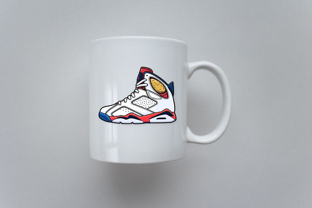 White Air Jordan 6 Shoe Sticker