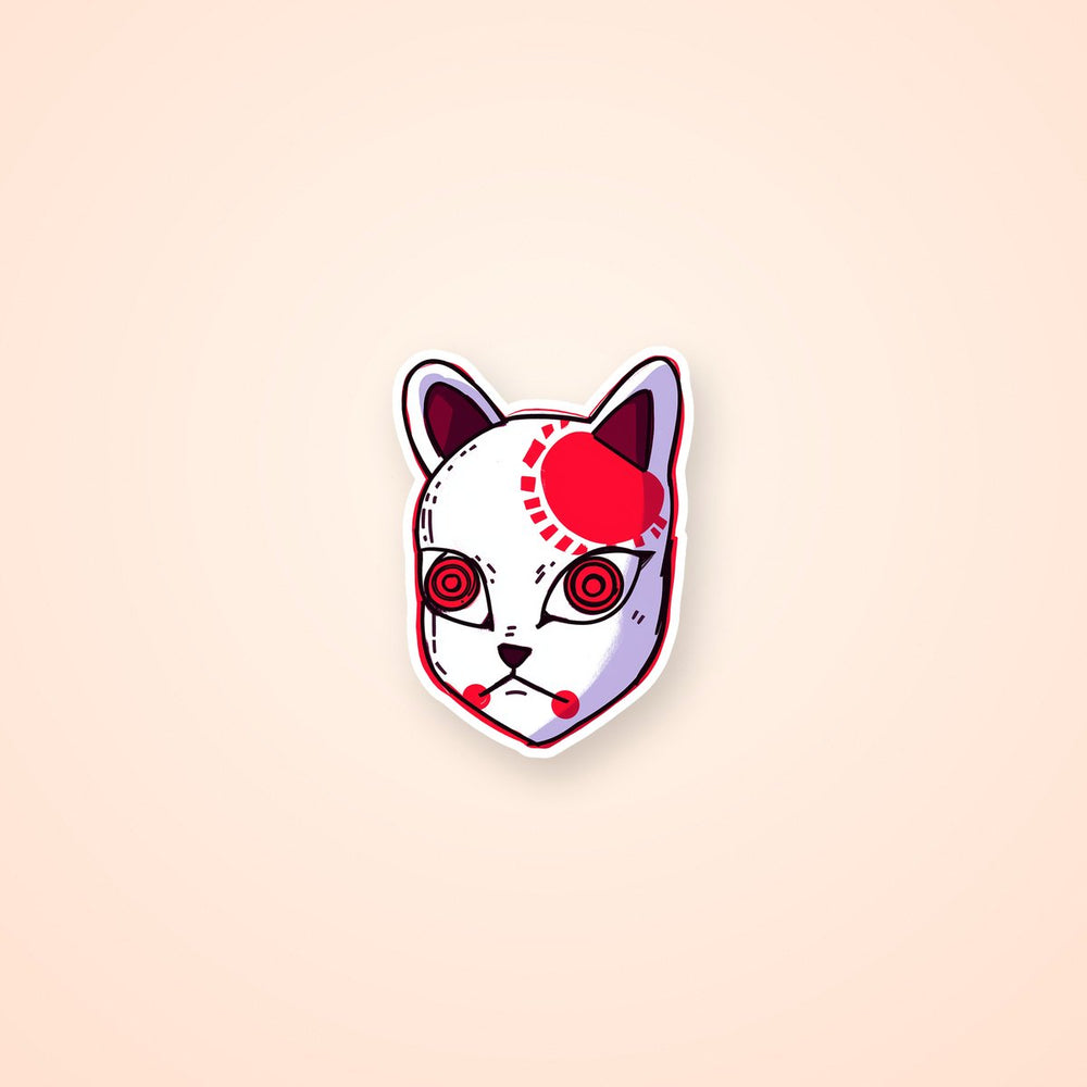 Japanese Kitsune Mask Sticker