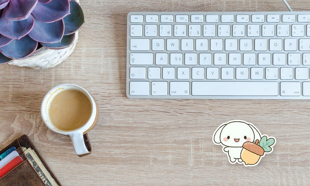 Cute Cinnamoroll Autumn Acorn Kawaii Sticker