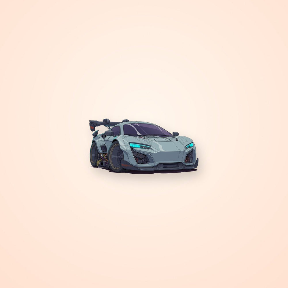 Cyberpunk Racing Car Sticker