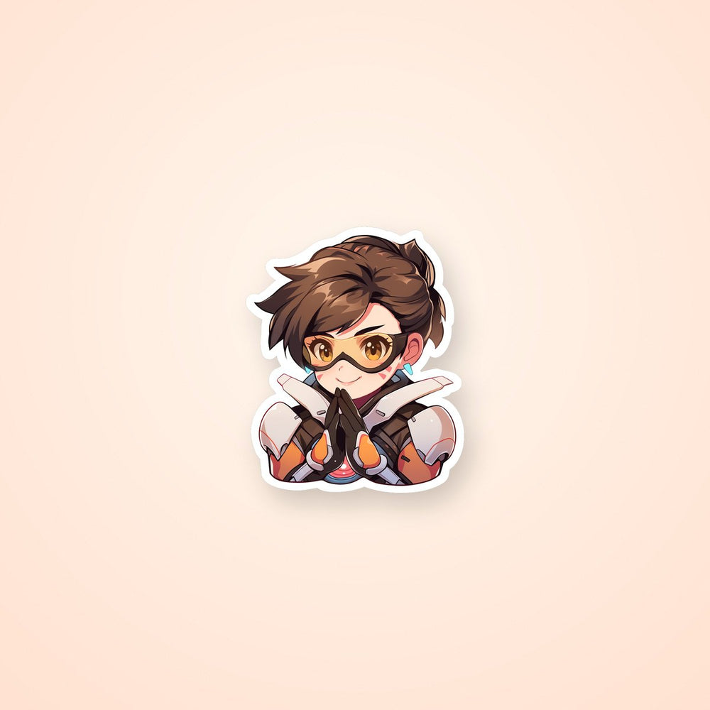 Overwatch Chibi Tracer Sticker
