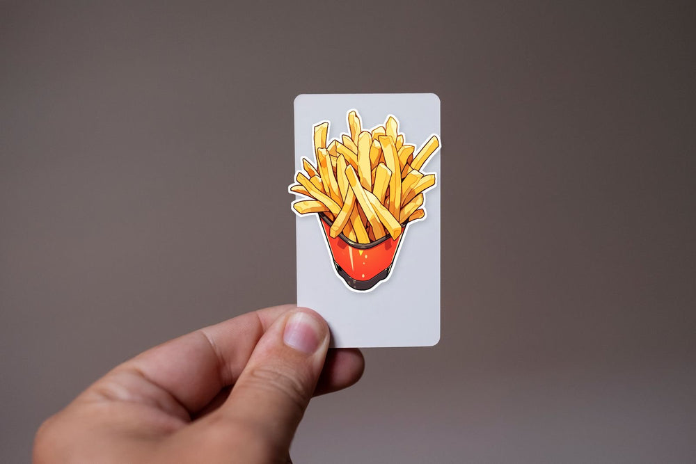 Plate with Delicious French Fries Sticker