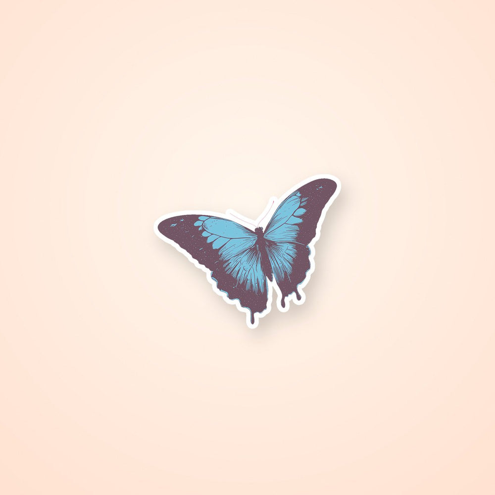 Blue Morpho Butterfly Vintage Aesthetic Sticker