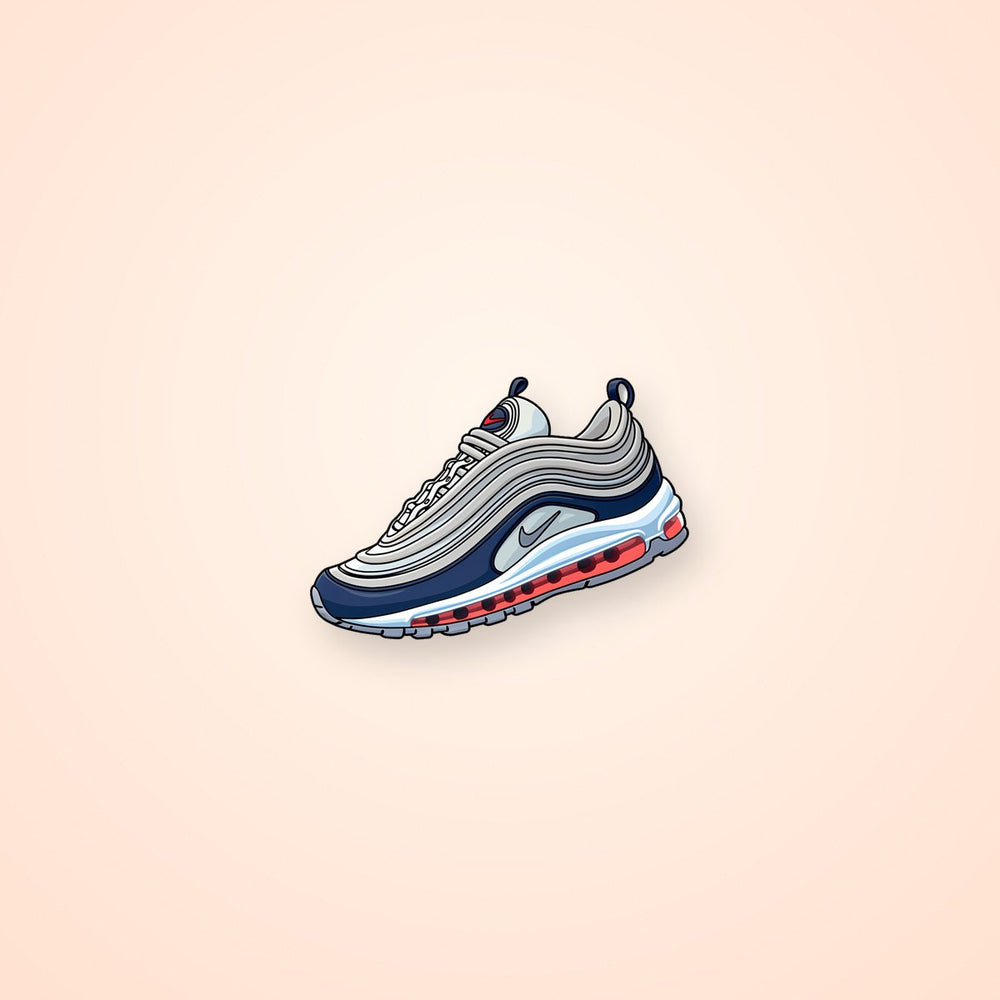 Nike Air Max 97 Platinum Navy Shoe Sticker