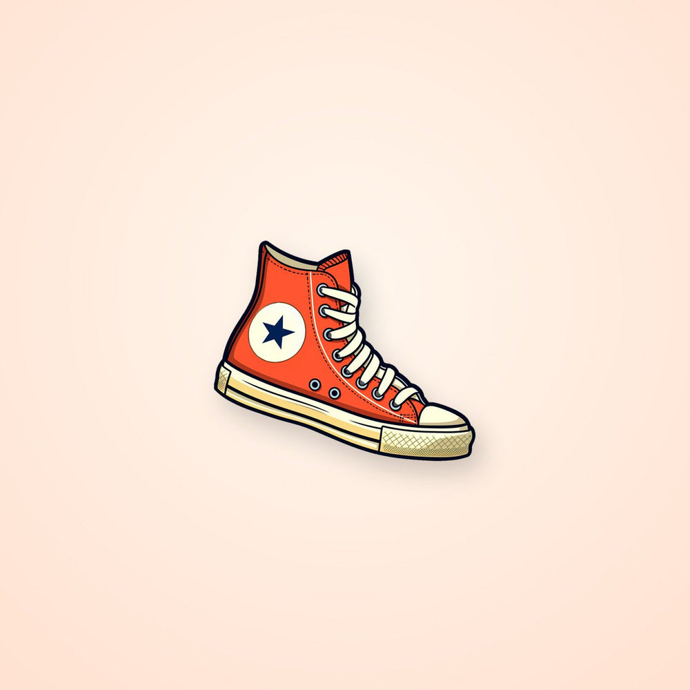 Red Converse Chuck Taylor Shoe Sticker