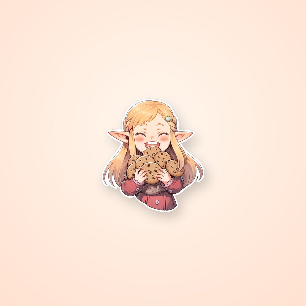 Joyful Elf with Cookies Sticker