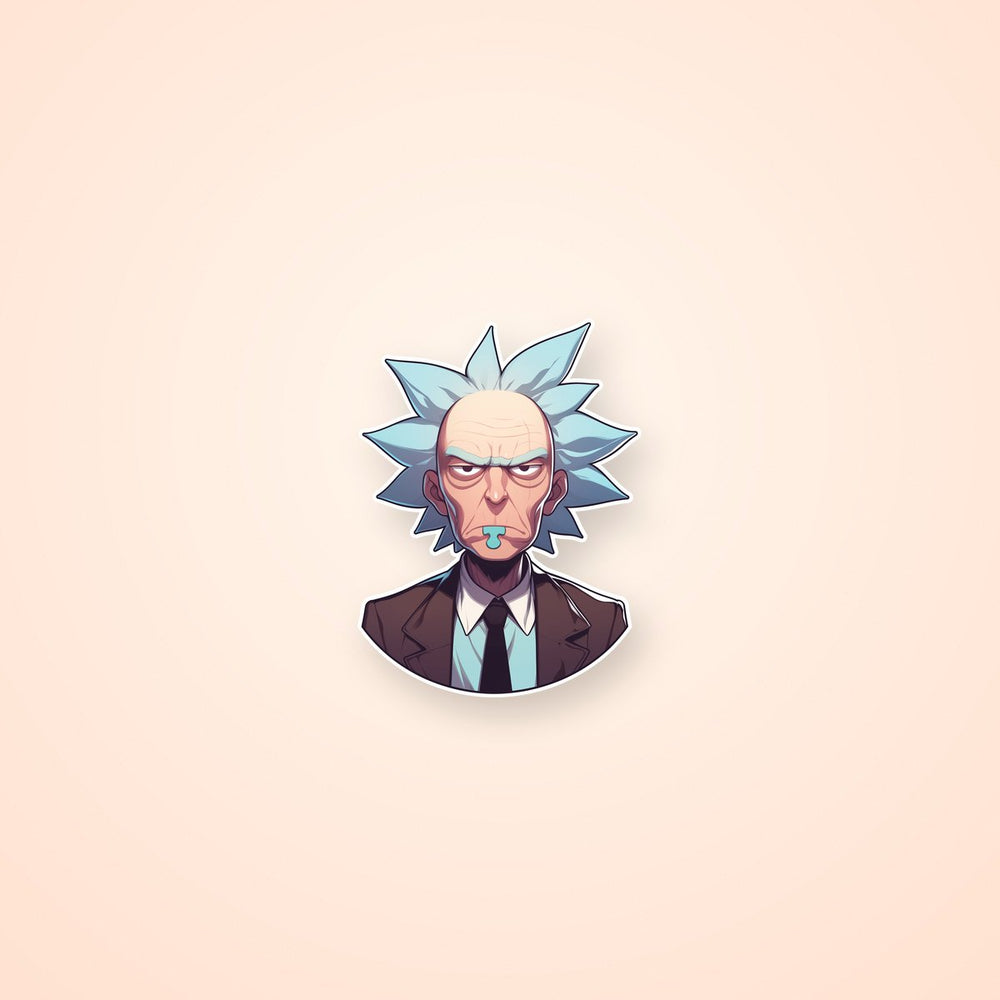 Rick Sanchez Cartoon Sticker