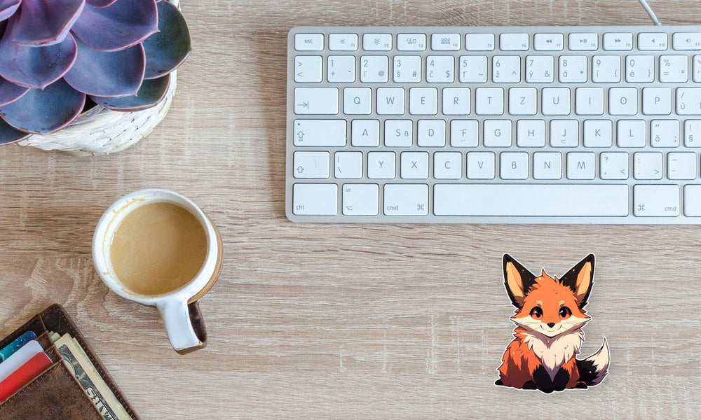 Funny Baby Foxy Animal Sticker