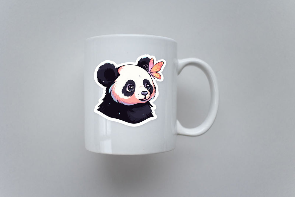 Panda with a Butterfly Sticker