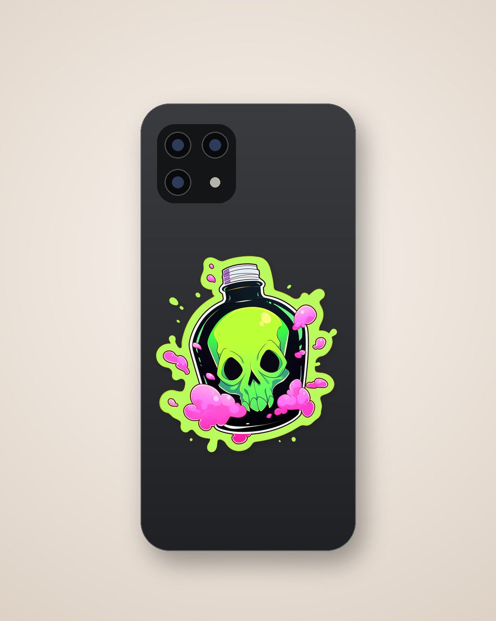 Toxic Skull Poison Sticker