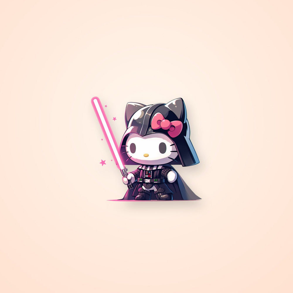 Hello Kitty Darth Vader Cosplay Sticker