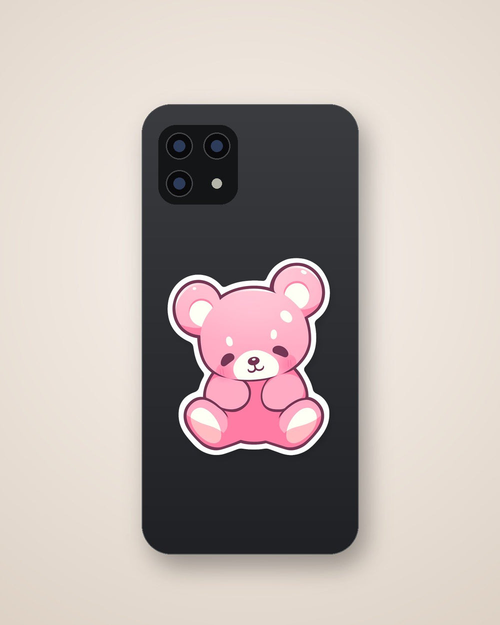 Cute Pink Bear Sticker