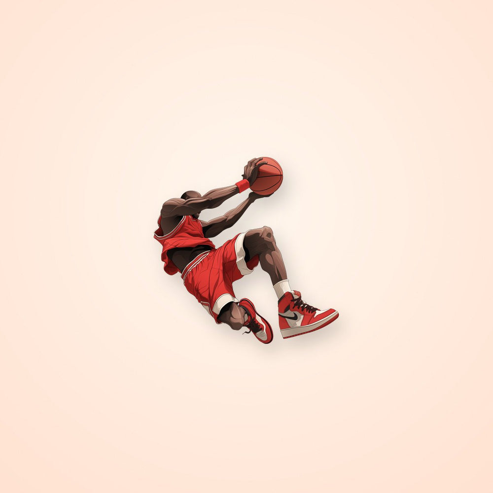Basketball Dunk Jordan Style Sticker