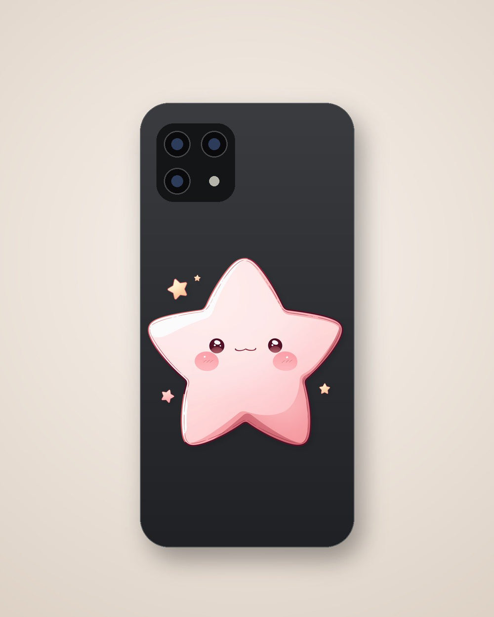Cute Pink Star Kawaii Clipart