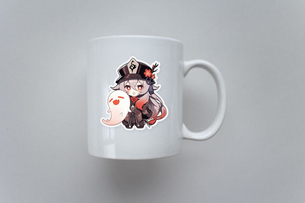 Genshin Impact Hu Tao and Ghost Sticker