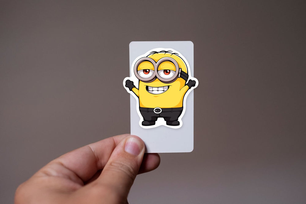 Minion with Raised Hands Sticker