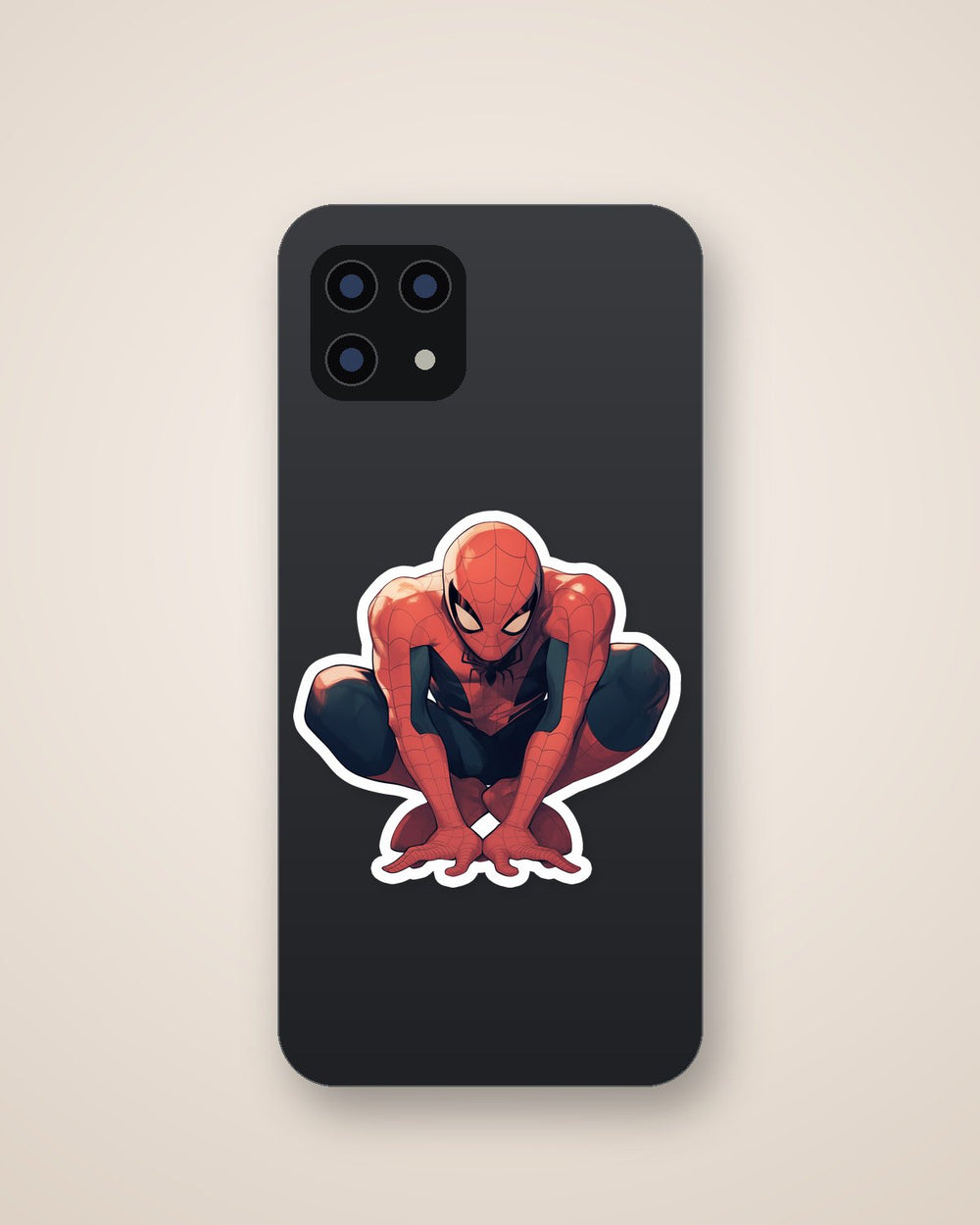 Spiderman Crouching Pose Sticker