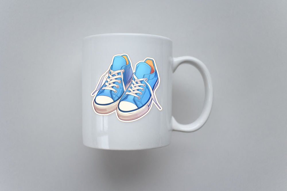 Blue Sneakers Stylish Sticker