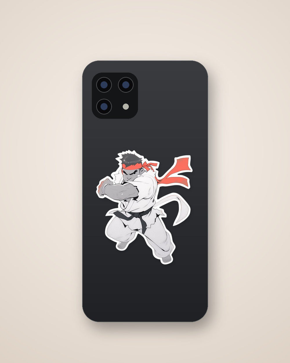Street Fighter Monochrome Ryu Sticker