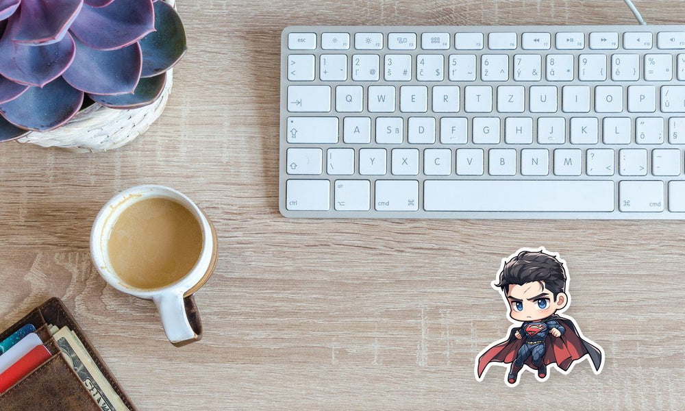DC Chibi Superman Art Sticker
