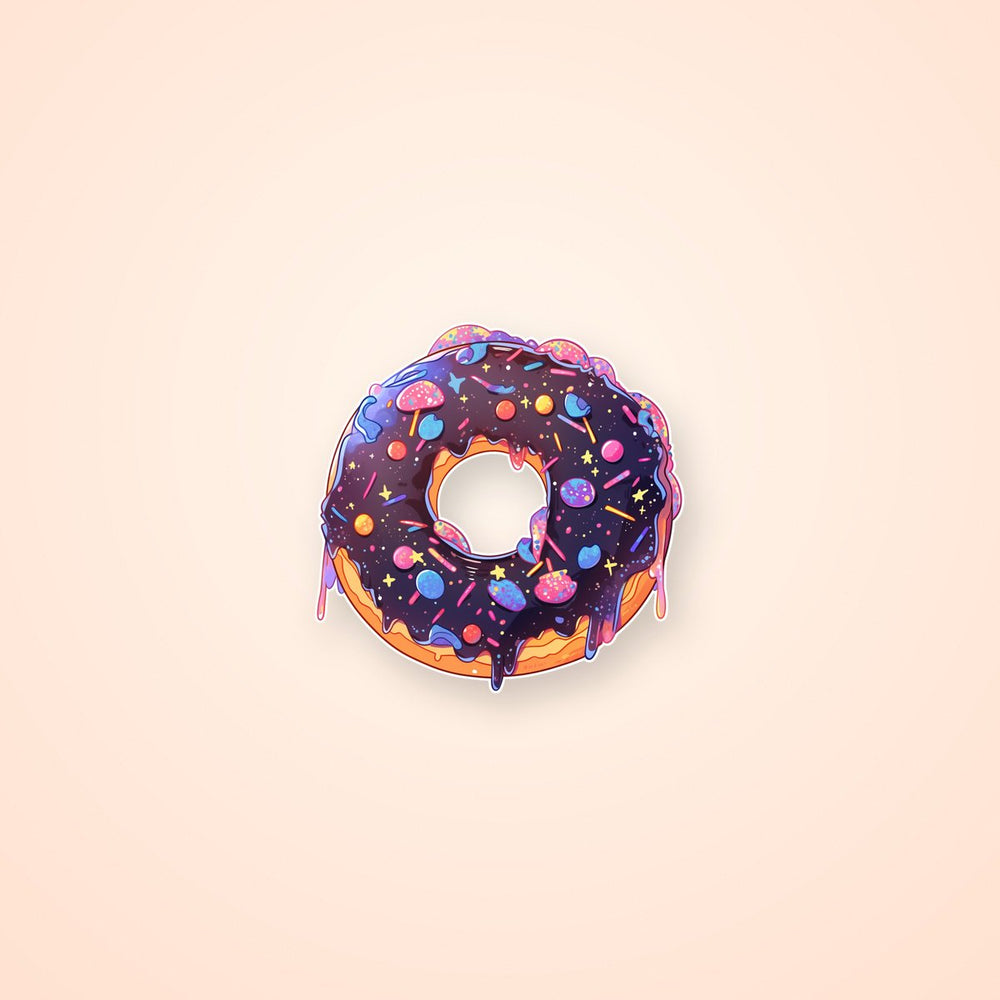 Melting Chocolate Donut Sticker