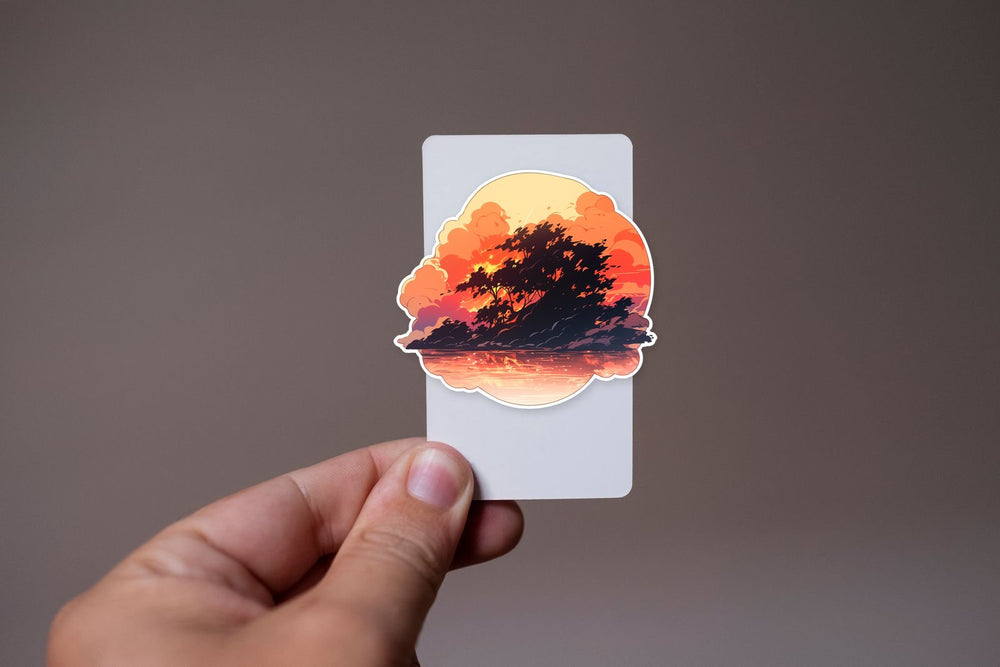 Burning Forest Art Sticker