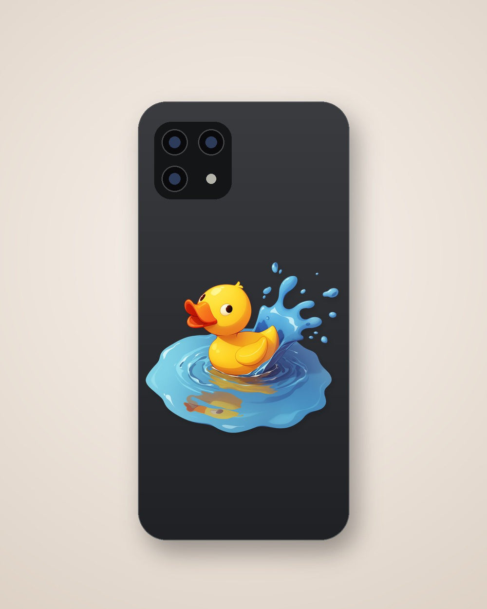 Funny Splashing Yellow Duck Sticker