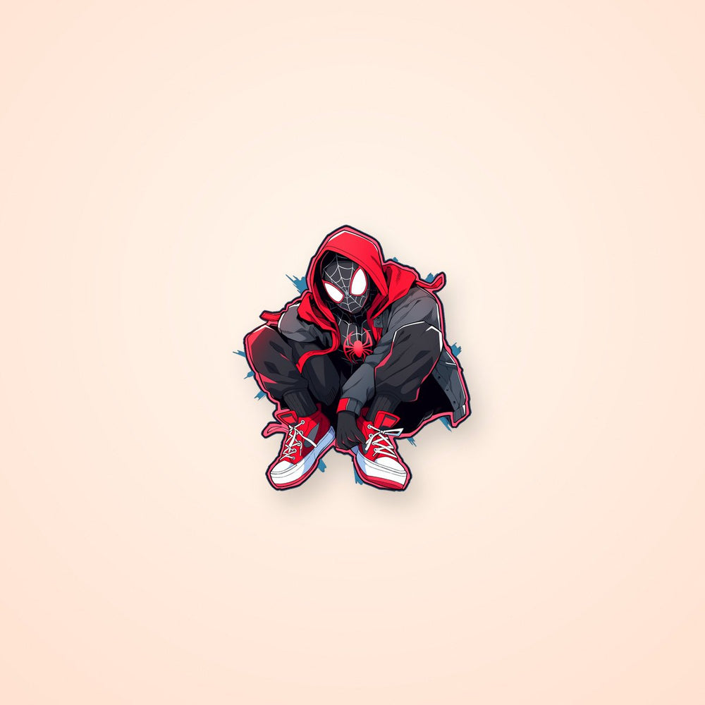 Spider-Man Miles Morales Hooded Cool Pose Sticker