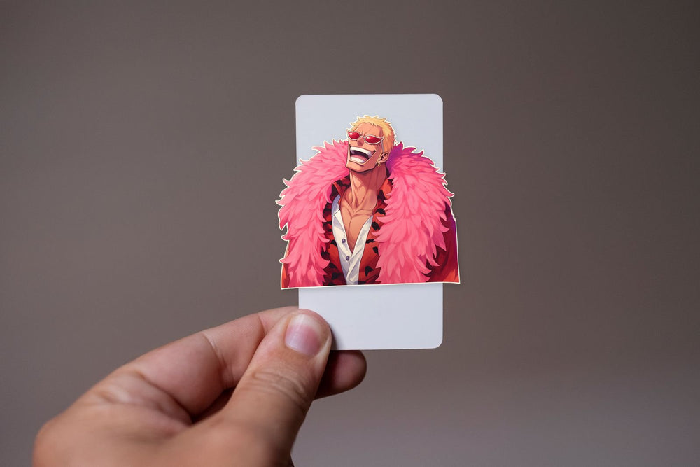 One Piece Doflamingo Laughing Sticker