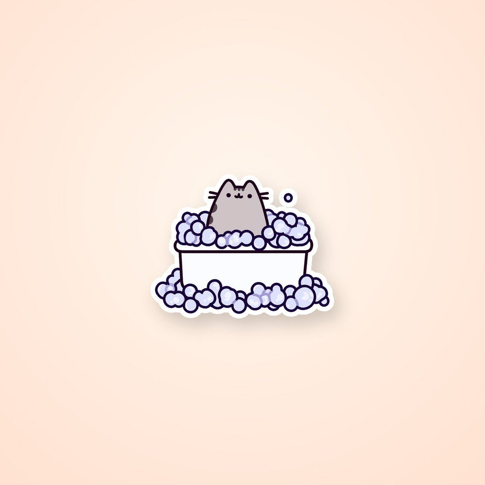Pusheen Cat Bathtub Kawaii Sticker