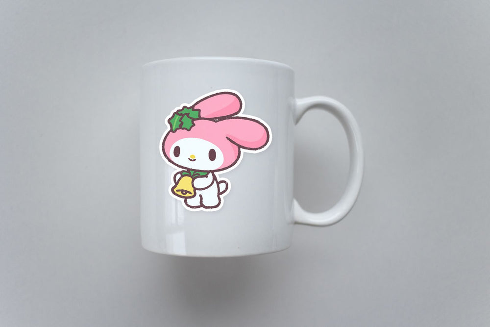 My Melody Holding Bell Winter Sticker