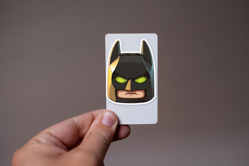 Lego Batman Head Green Eyes Sticker