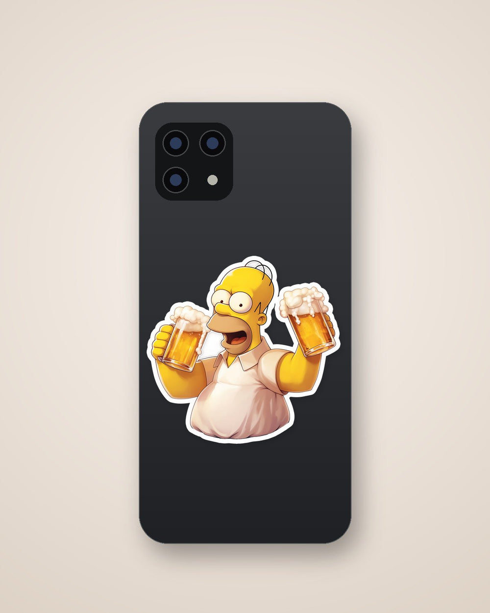Homer Simpson Beer Mugs Sticker