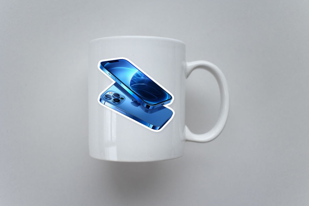 Blue Iphone Pro Tech Gadget Sticker