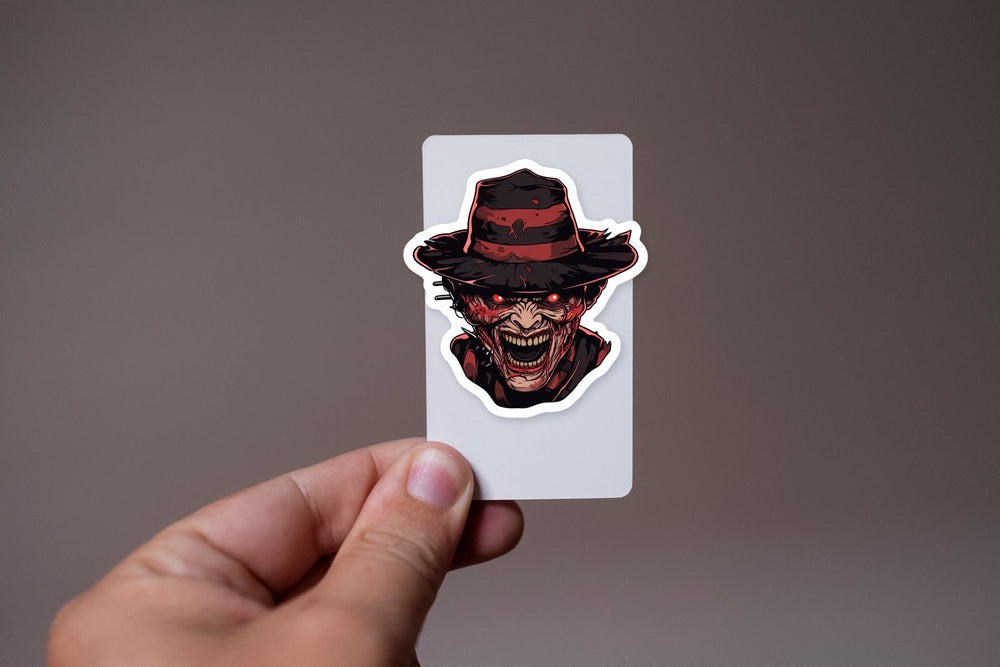 Halloween Scary Freddy Krueger Sticker