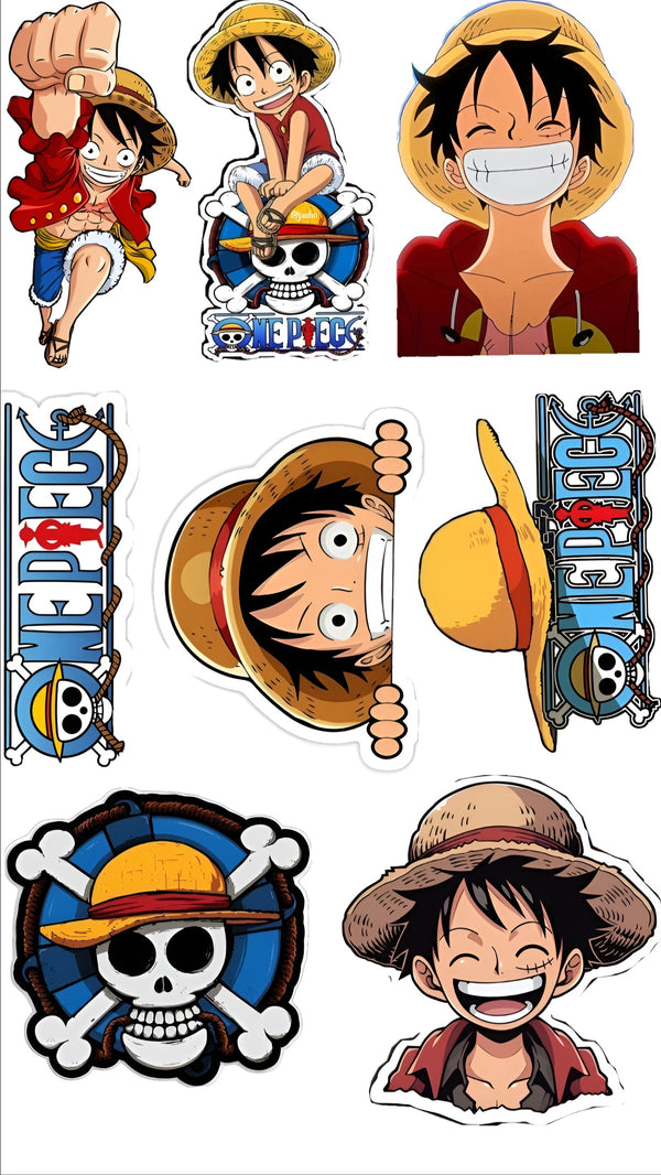One Piece Monkey D. Luffy & Jolly Roger Decal Sheet