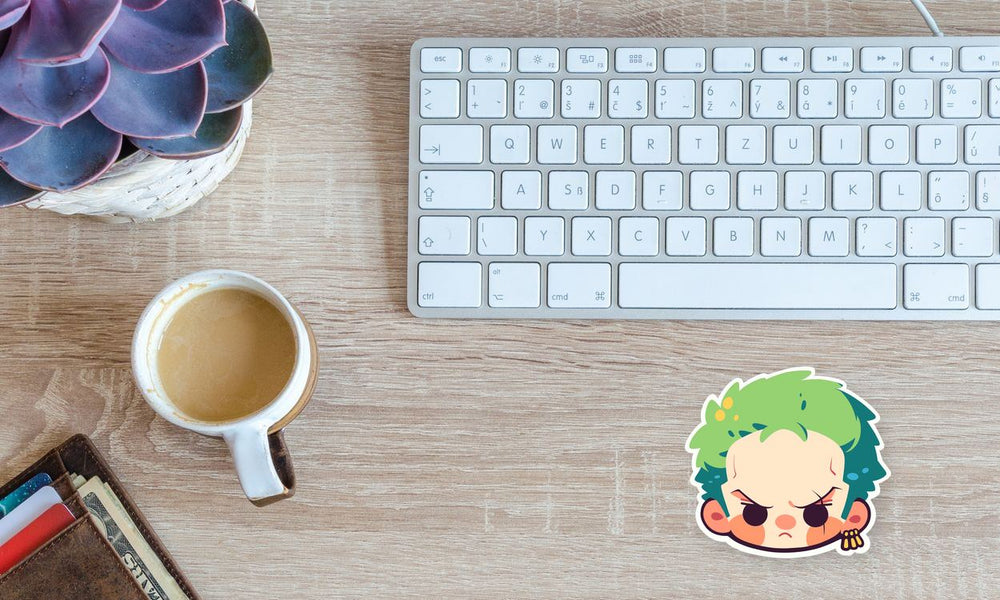 Roronoa Zoro Kawaii Head Sticker