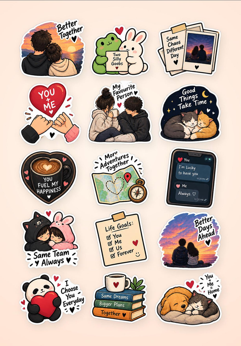 Social, Love & Relationships Sticker Pack 1