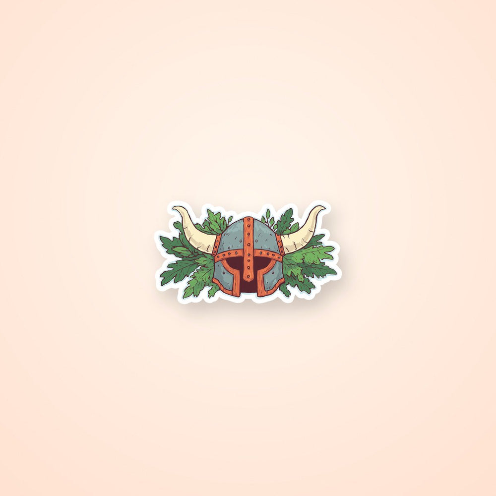 Viking Leaf Helmet Sticker