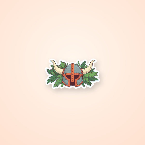 Viking Leaf Helmet Sticker