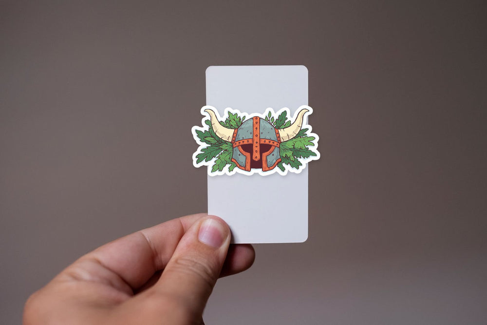Viking Leaf Helmet Sticker