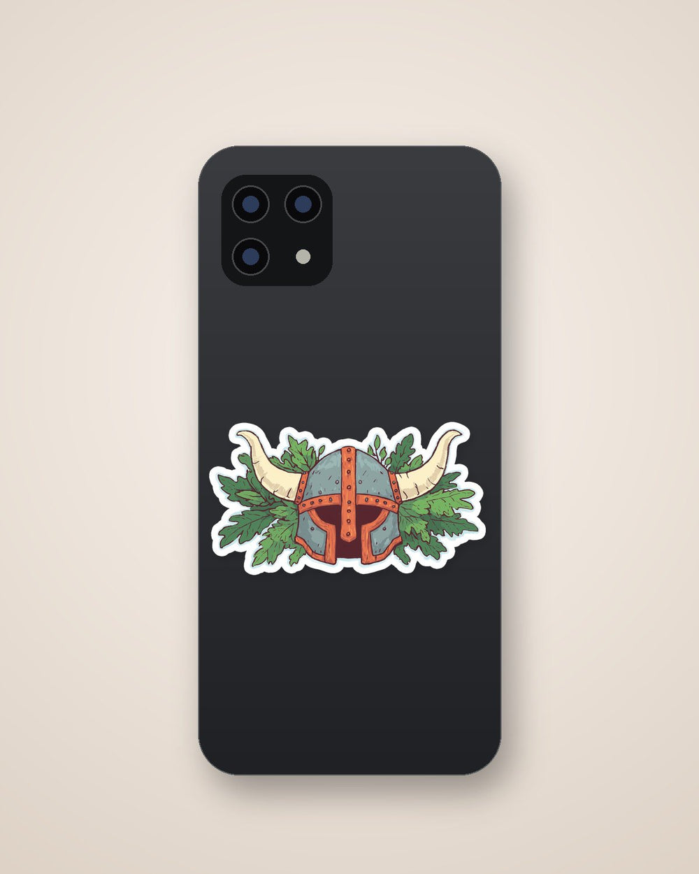 Viking Leaf Helmet Sticker