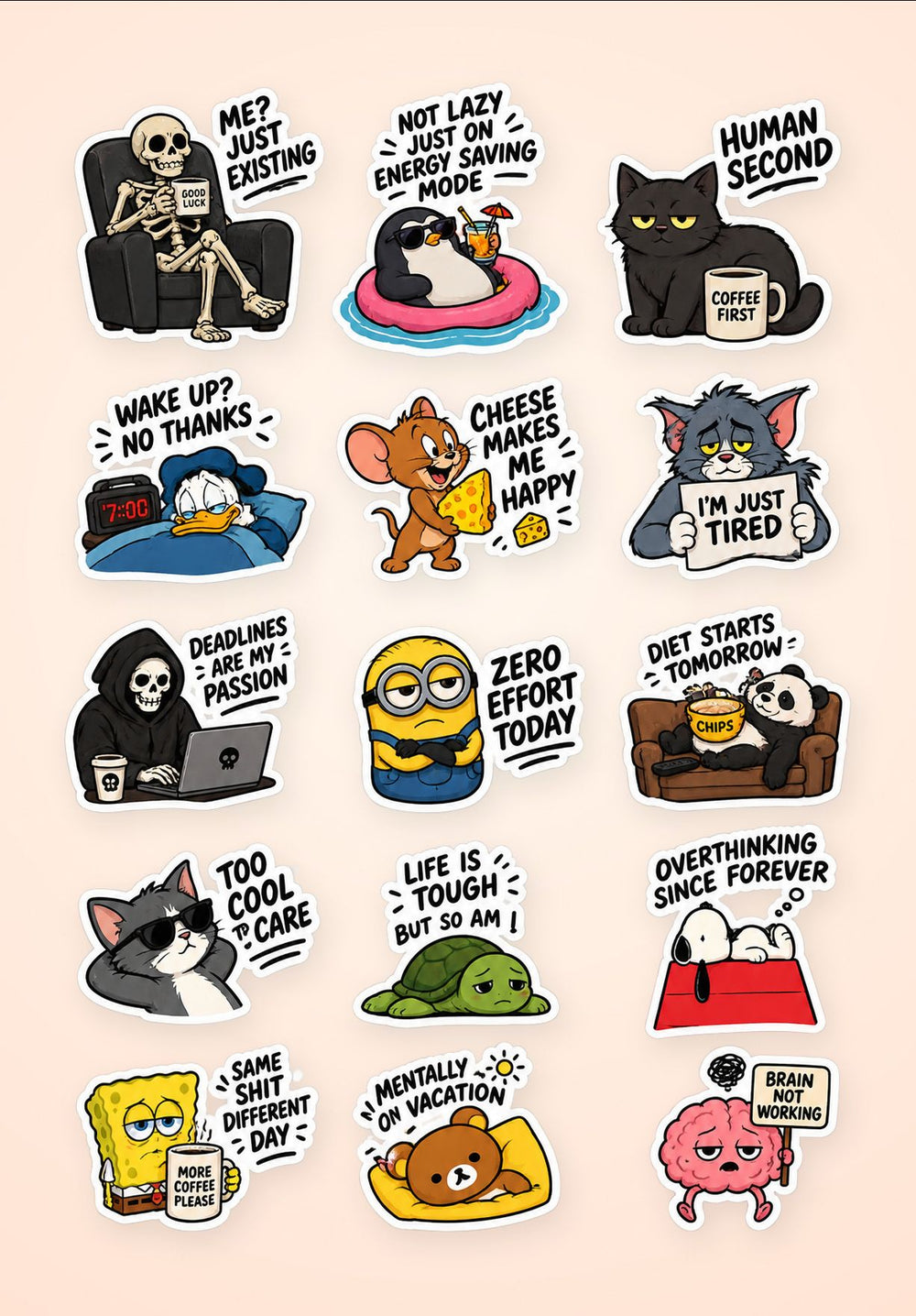 Wellness, Rest & Self-Care Sticker Pack 1