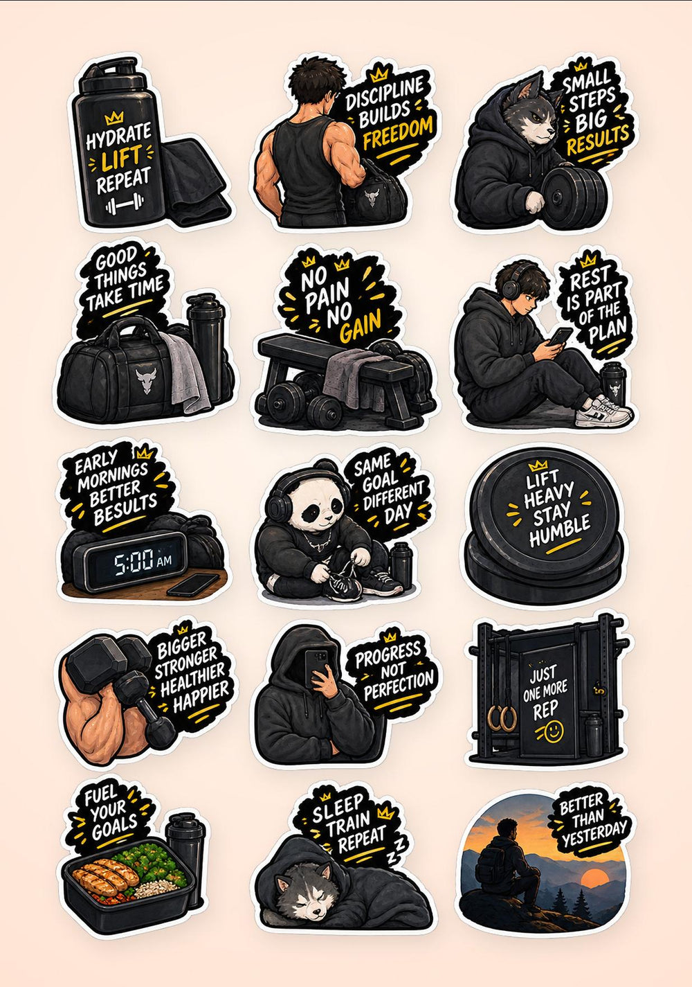 Wellness, Rest & Self-Care Sticker Pack 2