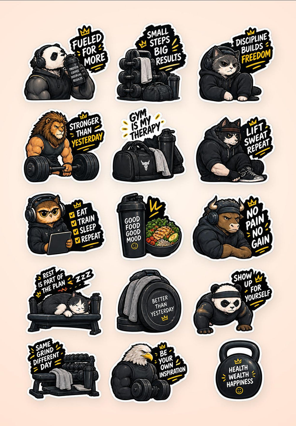 Wellness, Rest & Self-Care Sticker Pack 5